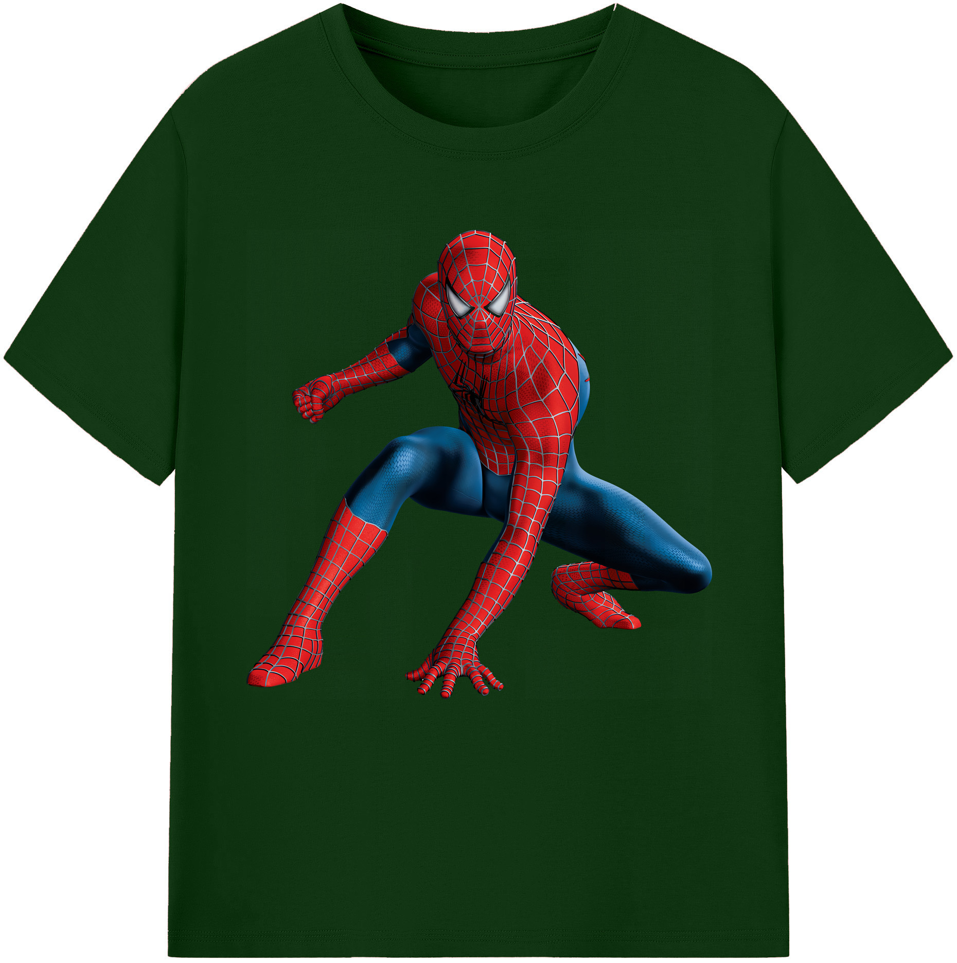 （画像用） Spider Man スパイダーマン 綿100％半袖Tシャツ（フロントプリント）